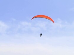 Parachute in Air Stock Footage