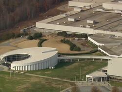 MS AERIAL Shot of BMW Assembly Plant near Greenville / South Carolina, United States Stock Footage