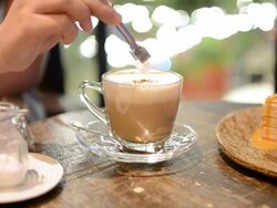 HD:Coffee at relax time in coffee cafe Stock Footage