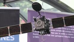 CLEAN : Philae model parks up on Champs Elysees News Clip