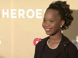 QuvenzhanÃ© Wallis at 2014 CNN Heroes: An All Star Tribute - Red Carpet at American Museum of Natural History on November 18, 2014 in New York City Stock Footage