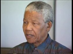 Close up of Nelson Mandela talking Stock Footage
