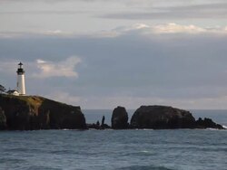 Lighthouse on Oregon Coast Stock Footage