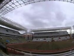 Construction At Arena Pantanal in Cuiaba Continues Stock Footage
