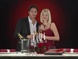 HD: Couple Toasting With Glass Of Champagne Stock Footage