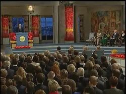 Economist Muhammad Yunus accepted the Nobel Peace Prize on Sunday for his breakthrough program to lift the poor through tiny loans, saying he hoped the award would inspire bold initiatives to eradicate a problem at the root of terrorism. Instructional Video