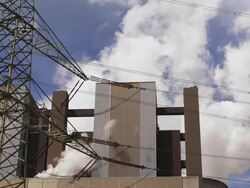 HD Coal Power Plant and Electric Pylon (4:2:2@100 Mb/s) Stock Footage