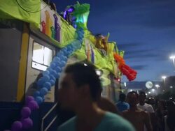 Gay Pride Parade Winds Through Rio De Janeiro Stock Footage