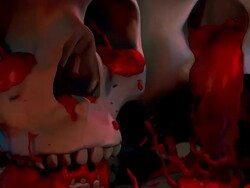 Blood, Bones, Skulls and Lightning for Halloween Stock Footage
