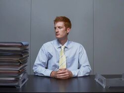 Time lapse office worker watching folders pile up in Inbox tray on desk/ watching folders pile up in Outbox Stock Footage