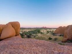 WS DS Beautiful Rock Formations At Spitzkoppe Stock Footage