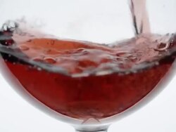 Slow Motion Wine Poured Into A Glass Stock Footage