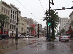 WS View of traffic after rain / New Orleans, United States Stock Footage