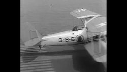 Warplanes take off from US Navy aircraft carrier 'Lexington' in simulated sea attack off coast of Virginia News Clip