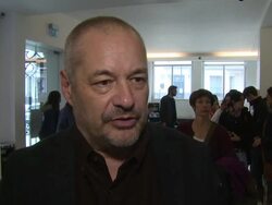 INTERVIEW - Jean-Pierre Jeunet on the French-Anglo connection at 'The Young and Prodigious T.S. Spivet' Red Carpet at Cine Lumiere on April 27, 2014 in London, England. Stock Footage