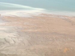 AERIAL WS View of Flathead Lake River Delta in Montana / Flathead, Montana, USA Stock Footage