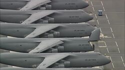 Dover Air Force Base  - Aerial View - Delaware,  Kent County,  United States Stock Footage