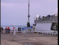 US aid unloaded after docking of ship in Batumi News Clip