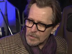 INTERVIEW - Gary Oldman on what attracted him to the film and David Bowie at 'RoboCop' UK film premiere at BFI IMAX on February 5, 2014 in London, England. Stock Footage