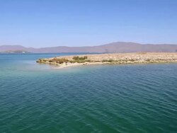Sevan lake, view of the lake Stock Footage