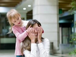 Kids celebrating Mother's Day Stock Footage