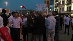 VOICED : Turks demonstrate News Clip