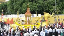 CLEAN : Lavish procession to enshrine Cambodian ex king News Clip