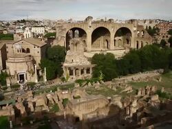 Roman Forum and Coliseum from the Palatine Hill Stock Footage