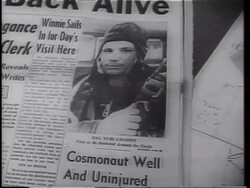 Soviets Hail First Man in Space, Yuri Gagarin Stock Footage