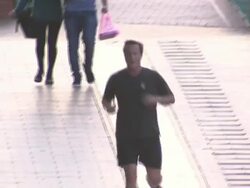 British Prime Minister David Cameron out for a jog in Birmingham News Clip