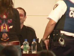 U2 Signs Copies of Their New Book 'U2 by U2' Stock Footage