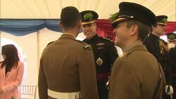 The Duke and Duchess of Cambridge inspect the St Patrick's Day Parade of the Irish Guards News Clip