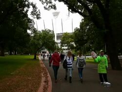 AFL Rd 1 - Hawthorn v Geelong Stock Footage