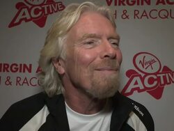 INTERVIEW - Richard Branson on tennis Stock Footage