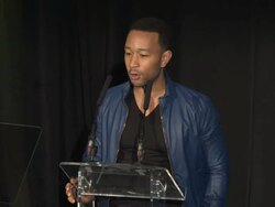 PRESS CONFERENCE - John Legend on Chime for Change at the Chime for Change Launch Event on the 27th of March 2013  Stock Footage