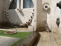 Yerevan, Cascade, view of statues and monuments Stock Footage