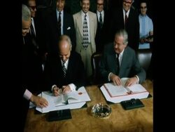 SYND 11 6 75 FAHMI SIGNS TRADE AGREEMENT News Clip