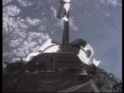 USA: SHUTTLE CREW IN SIX HOUR SPACE WALK News Clip