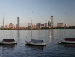 Boats in Boston Stock Footage
