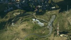 Birds eye view zooming out from the Baldwin Hills Scenic Overlook park in Culver City, California. Stock Footage