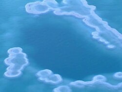 Aerial salt crystals in the Dead sea, Judea Desert, Israel Stock Footage