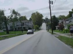 WS POV View of car driving through small town / Winchester, Kentucky, United States Stock Footage