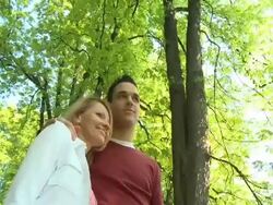 Happy Couple In Nature Stock Footage