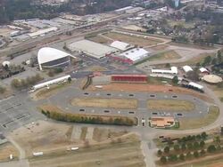 WS AERIAL View of Meridith College, Raleigh / North Carolina, United States Stock Footage