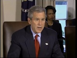 Bush defends contract policy on Iraq reconstruction News Clip