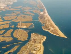 Fly over sea and island Stock Footage