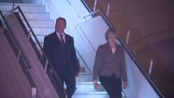 UK PM arrives for trade visit to India News Clip