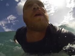 happy surfer Stock Footage