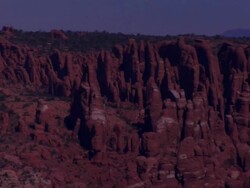 Canyon wall in Arches National Park, Moab, Utah Stock Footage