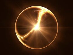 Orange Energy ball background Stock Footage